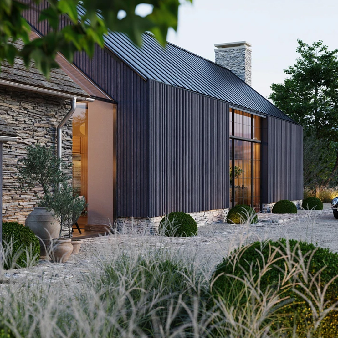 לוח חיפוי משונן גוון פחם